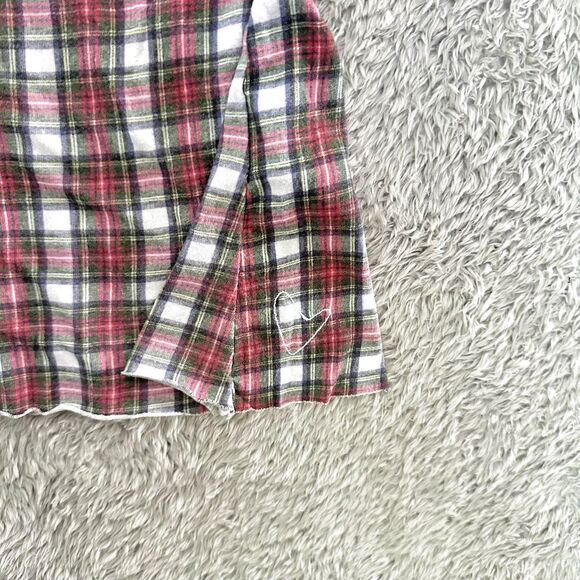 Frank & Eileen Womens‎ Tee Lab Top M Red Plaid Cotton Raw Hem Relaxed Fit USA - Picture 10 of 12